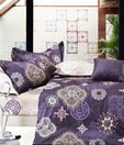 Skipper Purple Double Bed Sheet Set