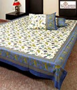 Aapno Rajasthan Traditional Cotton Print Double Bed Sheet Set