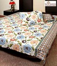 Aapno Rajasthan Large Flower Motifs Double Bed Sheet Set