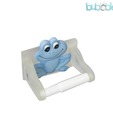 Plumeria  Frog Design Blue & White Paper Holder