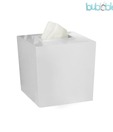 Plumeria  Resin White Tissue Box