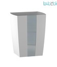 Plumeria  Unique White Waste Basket