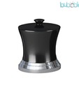 Plumeria  Black Colour Cotton Swab Container