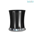 Plumeria  Nickel Plated Light Black Waste Basket