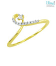 Bling Curvy Eleven American Diamond Stone Ring