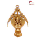 Home Sparkle Golden Brass Ganesha Wall Hanging Diya