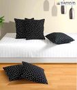 Swayam Black & White Printed Cushion Cover Set - 5 Pcs