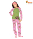 Chicita Cute Pink & Green Night Suit For Kids