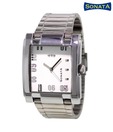 Sonata Silver-White Watch