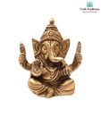 Craft Traditions Brass Mukut Ganesha Small Showpiece