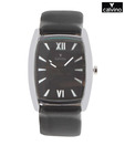Calvino Shiny Black Tonneau Dial Watch