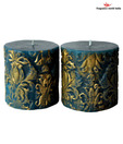Fragrance World India Set of Two  Green Festive Candle
