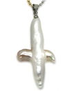 OPS. Pleasant Silver Alloy Pearl Pendant DSNP1-C