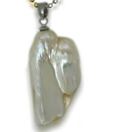 OPS. Beautiful Silver Alloy Pearl Pendant DSNP7-C