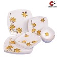 Crown Craft White & Yellow Dinner Set - 18 Pcs