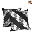 Home Kraft Diagonal Stripes Cushion Cover Set