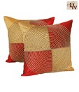 Home Kraft Radial Golden Cushion Cover Set