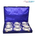Dekor World Silver Plated Cups & Saucer Set