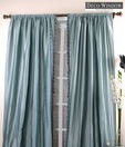 Deco Window Shining Metallic Blue Curtain