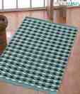 Dekor World Woven Oval Design Blue Rug