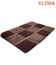 Elysia Cotton Brown & light Brown Checkered Bath Mat