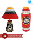 ExclusiveLane Lovely Combo of Lamp & Red Vase
