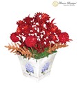 Flowers Boutique Glittered Red Hydrangea & Ferns Bouquet