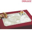 Freelance Set Of 6 Large Floral Motifs Beige Table Mats