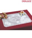Freelance Set Of 6 Large Floral Motifs White Table Mats