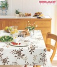 Freelance White & Brown Bel Air Table Cover 60x108 in