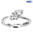 Facetz Double Diamond Gold Ring