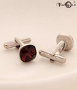 Favola Deep Brown Crystal Cufflinks