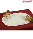 Freelance Set Of 6 Beautiful Leaf Motif Cut Work Beige Table Mats