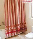 Freelance VFM Red & Beige Striped Shower Curtain