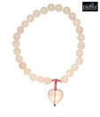 Piebee Rose Quartz Love Charm Bracelet