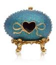 MNC Pretty Blue Egg Shaped Trinket Box
