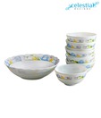 Celestial Opal ware Pudding Set - 7 Pcs