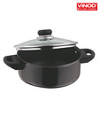 Vinod 2.6 Ltrs Hard Anodized Cook & Serve Pot With Lid