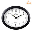 Horo Black Oval Table Clock