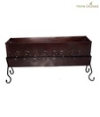 Home Orchard Rectangular Dark Brown Planter With Stand