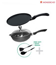 Wonderchef Inducta Non-Stick Cookware Set with free nylon spoon & spatula