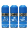 Jovan Men Sex Appeal Deo Pack of 3-Each 150 ml