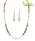 Jpearls Adorable Single Line Pearl Necklace Set