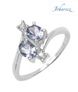 Johareez Tanzanite & White Sapphire Ring
