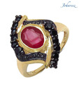 Johareez Ruby & Black Spinel Ring