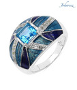 Johareez Gleaming Blue Topaz Ring