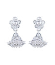 Indian Silver Festive Jhumka Style Earrings