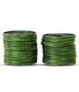 Aadya Vibrant Set Of Bottle Green Lac Bangles