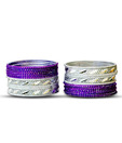 Aadya Set Of Purple & Silver Lac Bangles