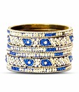 Aadya Exquisite Set Of Blue Lac Bangles